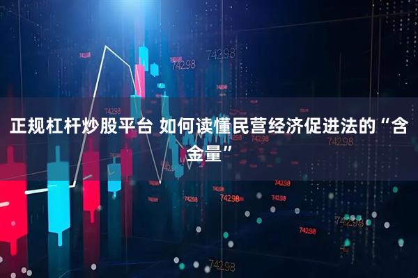 正规杠杆炒股平台 如何读懂民营经济促进法的“含金量”